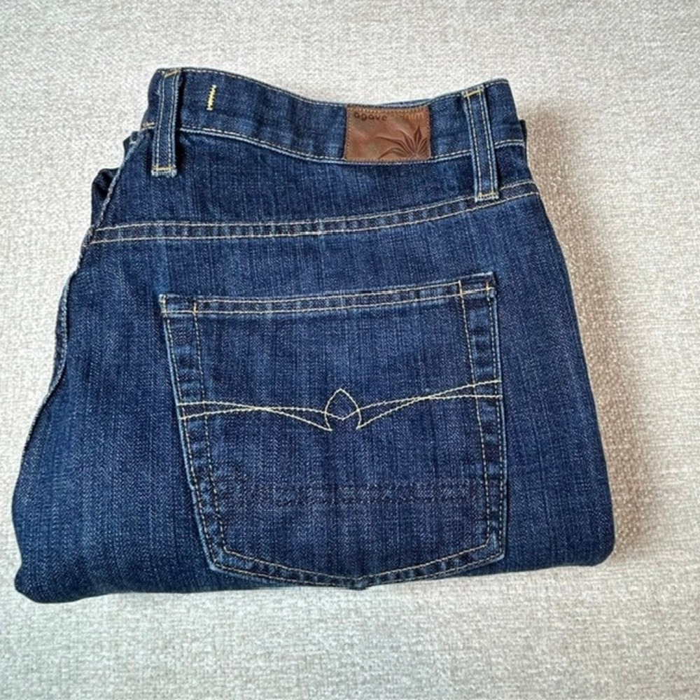 Agave Denim Men's Waterman Relaxed Fit Straight Cut Denim Blue Jeans 36x33 - Picture 15 of 15
